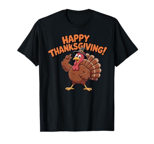 Lustiges Dabbing Truthahn Thanksgiving Day Pilger Jungen Herren Kinder T-Shirt von IVRY