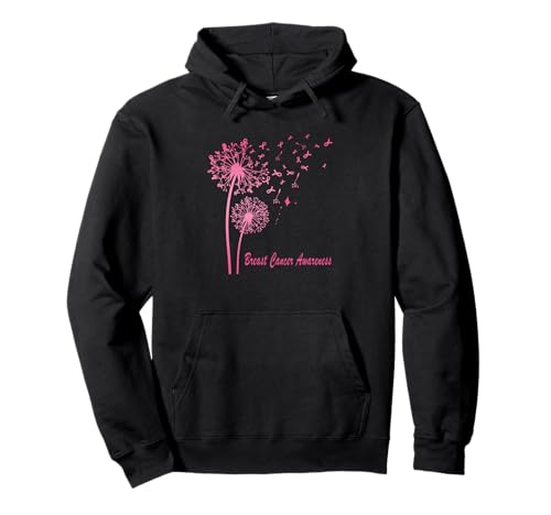 Rosa Schleife Löwenzahn Brustkrebs Bewusstsein Männer Frauen Kinder Pullover Hoodie von IVRY