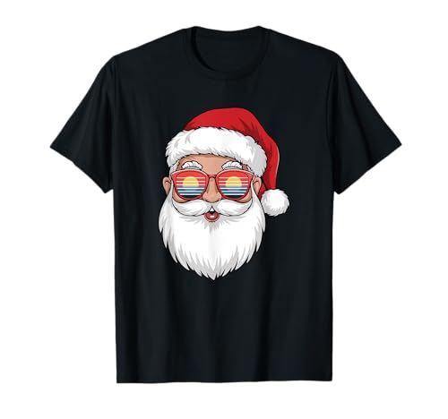 Weihnachtsmanngesicht Retro Sonnenbrille Weihnachten Xmas Herren Damen Kinder T-Shirt Weihnachtsmanngesicht Retro Sonnenbrille Weihnachten Xmas Herren Damen Kinder T-Shirt von IVRY