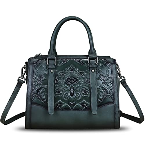 IVTG Lederhandtasche Damen Umhängetasche Elegante Umhängetasche Henkeltasche Jahrgang Ledertasche Henkeltasche Damen Leder Tote F8450 (Grau) von IVTG