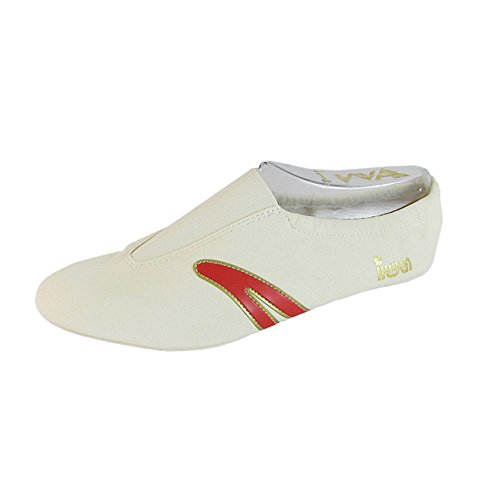 IWA 502 Kunstturnschuhe Made in Germany (45 EU) creme/rot von IWA-Gymnastikschuhe