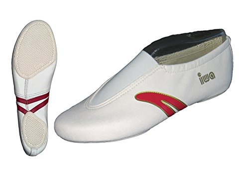 IWA 502 Kunstturnschuhe made in Germany: Größe: 35 creme/rot von IWA-Gymnastikschuhe