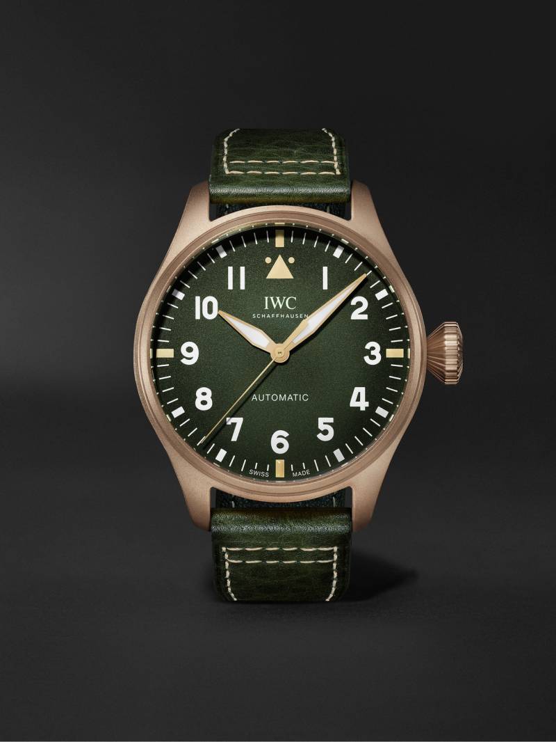 IWC Schaffhausen - Big Pilot's Spitfire Automatic 43mm Bronze and Leather Watch, Ref. No. IW329702 - Men - Green von IWC Schaffhausen