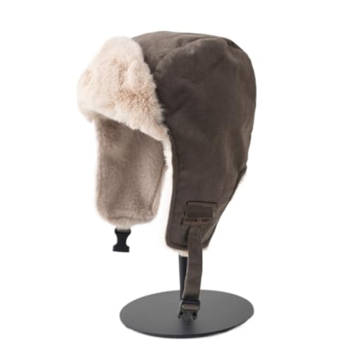Mütze Wintermütze Warme Unisex-Mütze Winter Trappermütze Mit Ohrenklappe Erwachsener Winterkordsamt Haube Winter(A) von IWENZHKPA