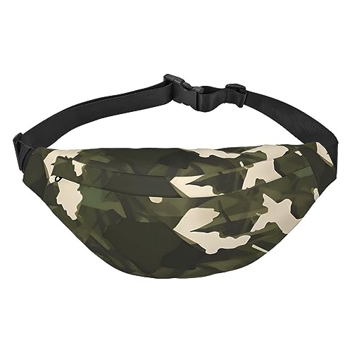 Army Camouflage Hüfttasche Leicht und wasserdicht, geeignet für Reisen und den täglichen Gebrauch, modisches Design, für Männer und Frauen von IWFNCJNY