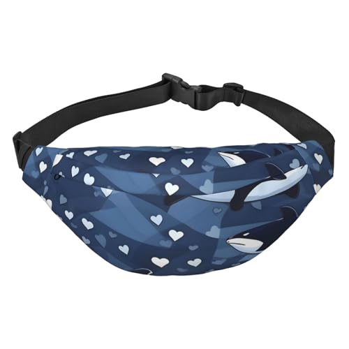 Blaue Killerwal Hüfttasche Leicht und wasserdicht, geeignet für Reisen und den täglichen Gebrauch, modisches Design, für Männer und Frauen von IWFNCJNY