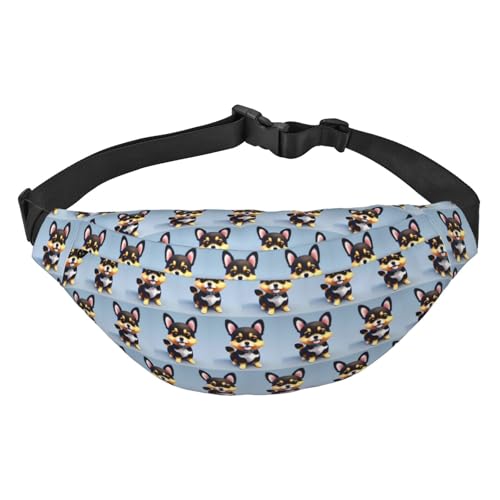 Card Love Fancy Puppy Hüfttasche, leicht und wasserdicht, geeignet für Reisen und den täglichen Gebrauch, modisches Design, für Männer und Frauen von IWFNCJNY