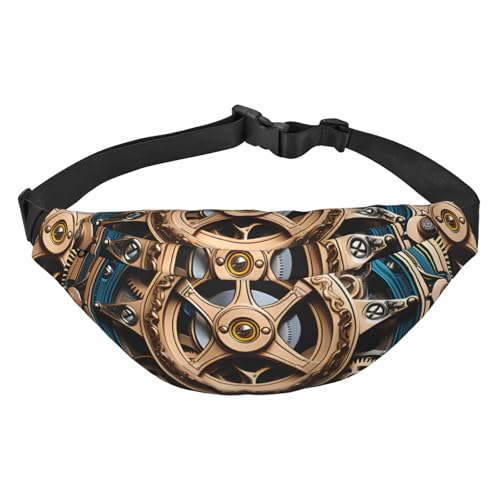 Coole Steampunk Gears Hüfttasche Leicht und wasserdicht, geeignet für Reisen und den täglichen Gebrauch, modisches Design, für Damen und Herren von IWFNCJNY