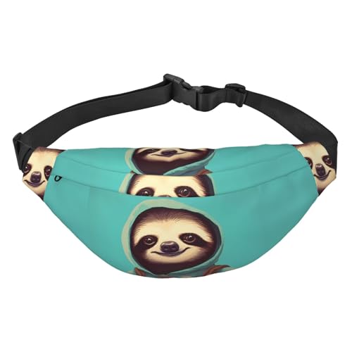 Faultier Student Hüfttasche Leicht und wasserdicht, geeignet für Reisen und den täglichen Gebrauch, modisches Design, für Männer und Frauen. von IWFNCJNY