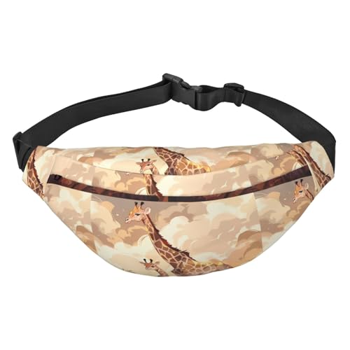 Giraffe Mutter und Kind Hüfttasche Leicht und wasserdicht, geeignet für Reisen und den täglichen Gebrauch, modisches Design, für Männer und Frauen von IWFNCJNY
