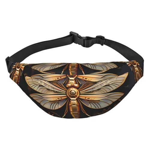 Goldene exquisite Libellen-Hüfttasche, leicht und wasserdicht, geeignet für Reisen und den täglichen Gebrauch, modisches Design, für Männer und Frauen. von IWFNCJNY