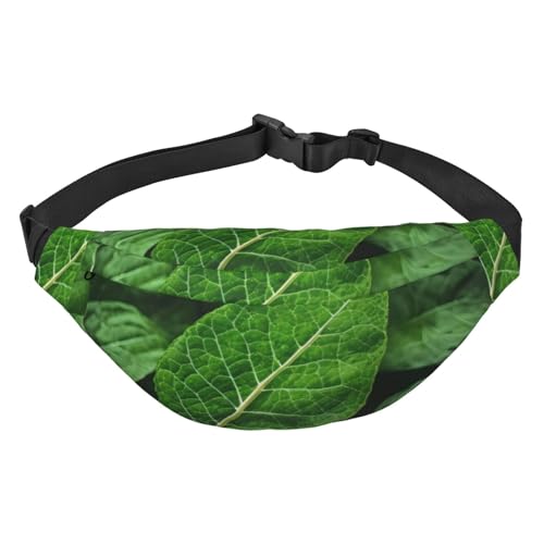 Green Leaf Nature Hüfttasche, leicht und wasserdicht, geeignet für Reisen und den täglichen Gebrauch, modisches Design, für Damen und Herren von IWFNCJNY