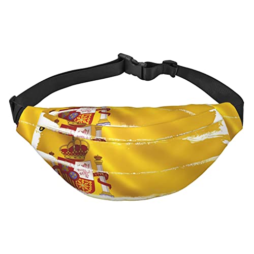 Hüfttasche mit Spanien-Flagge, leicht und wasserdicht, geeignet für Reisen und den täglichen Gebrauch, modisches Design, für Damen und Herren. von IWFNCJNY
