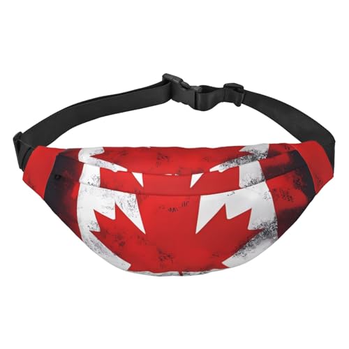 Hüfttasche mit kanadischer Flagge, leicht und wasserdicht, geeignet für Reisen und den täglichen Gebrauch, modisches Design, für Damen und Herren. von IWFNCJNY