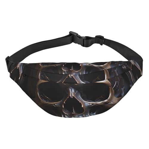 Kupferfarbene Totenkopf-Hüfttasche. Leicht und wasserdicht, geeignet für Reisen und den täglichen Gebrauch, modisches Design, für Damen und Herren. von IWFNCJNY