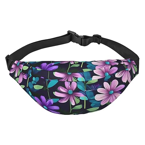Lila Camellia Hüfttasche Leicht und wasserdicht, geeignet für Reisen und den täglichen Gebrauch, modisches Design, für Damen und Herren von IWFNCJNY