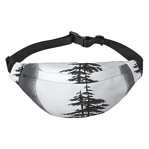 Moon Pine Tree Hüfttasche, leicht und wasserdicht, geeignet für Reisen und den täglichen Gebrauch, modisches Design, für Damen und Herren von IWFNCJNY