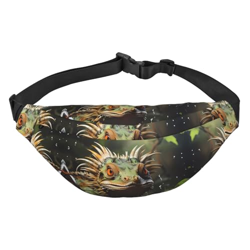 Spiny Lizards Hüfttasche, leicht und wasserdicht, geeignet für Reisen und den täglichen Gebrauch, modisches Design, für Männer und Frauen von IWFNCJNY