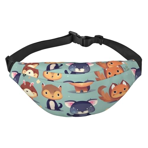 Süße kleine Tiere Hüfttasche Leicht und wasserdicht, geeignet für Reisen und den täglichen Gebrauch, modisches Design, für Männer und Frauen. von IWFNCJNY