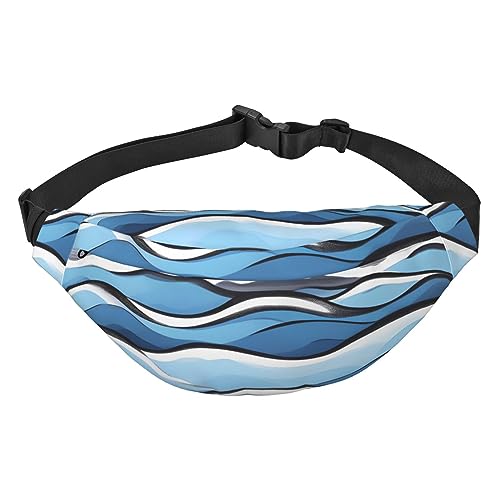 Waves Lapping At The Rocks Hüfttasche Leicht und wasserdicht, geeignet für Reisen und den täglichen Gebrauch, modisches Design, für Damen und Herren von IWFNCJNY