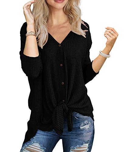 IWOLLENCE Langarmshirt Damen V-Ausschnitt Musselin Bluse Oversize Shirt Oberteile Herbst Tunika Langarm Stilltops IWOLLENCE Langarmshirt Damen V-Ausschnitt Musselin Bluse Oversize Shirt Oberteile Herbst Tunika Langarm Stilltops von IWOLLENCE