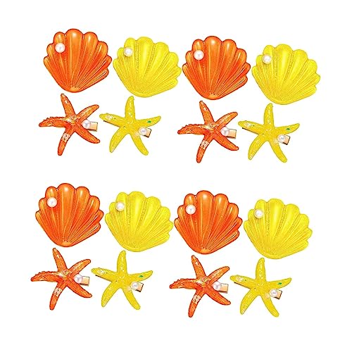 IWOWHERO 16stücke Meerjungfrau Haarschmuck Bunte Muschel-haarspangen Für Mädchen Leicht Und Komfortabel Für Täglichen Gebrauch Und Besondere Anlässe von IWOWHERO