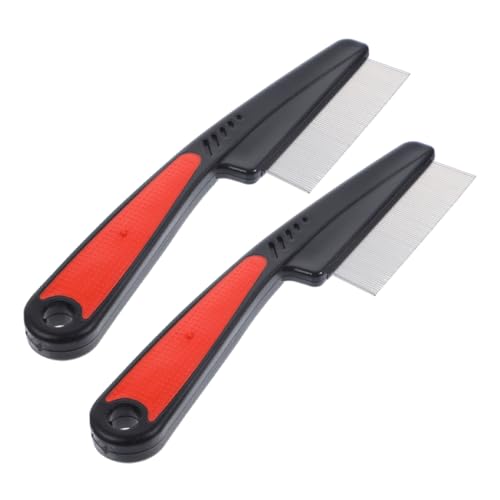 IWOWHERO 2stücke Feinzahnkamm Aus Edelstahl Für Kopfhautschuppen-entfernung Kleiner Kamm Für Männer Und Frauen Metallhaar-kamm Für Haarpflege Und Schuppenbekämpfung von IWOWHERO