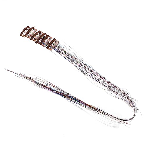 IWOWHERO Haarverlängerungs-set – 6er-pack Lametta-haarverlängerungen Für Frauen Und Mädchen Haar-lametta Nachtclubs Und Tänze von IWOWHERO