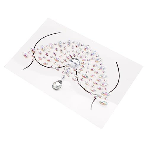 IWOWHERO 1blatt Gesichtsjuwelen Aufkleber Für Festivals Selbstklebende Glitzersteine Für Makeup Körper Und Nageldesign Dekoration Für Und Partys Einfach Anzubringen Hautfreundlich Und von IWOWHERO