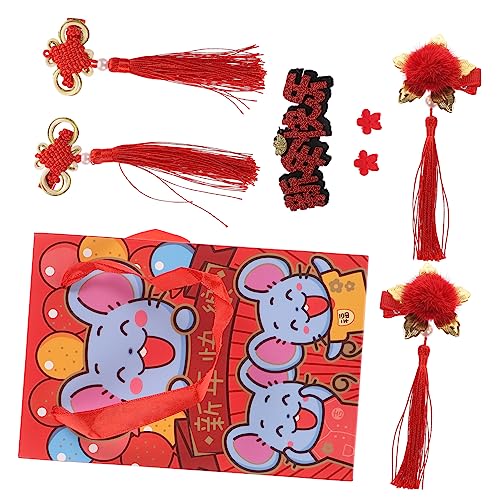 IWOWHERO 1 Box Kinder Neujahr Haarspangen Kimono Kleinkind Haar Set von IWOWHERO