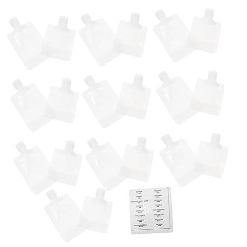 IWOWHERO 1 Satz Packsack Frauen Shampoo Leere Shampoobeutel Tragbares Shampoogerät Quetschbeutel Für Flüssigkeiten Standbeutel Für Toilettenartikel Reise-quetschbeutel Weiß Das Haustier von IWOWHERO