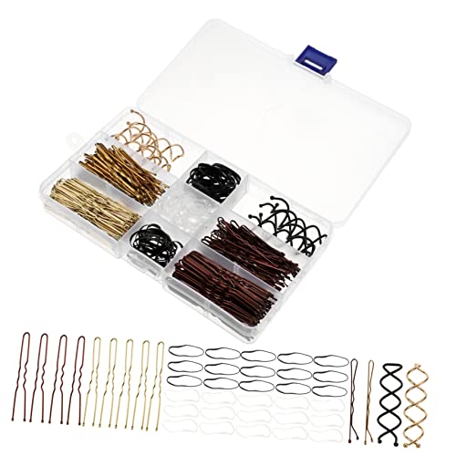 IWOWHERO 1 Schachtel verpackter U-Clip Haarspange für Damen Haar Styling kinder haarspangen haarspange kinder Haarbänder Haarnadeln schwarze Haarnadeln kleine Bobby Pins Mini wellig von IWOWHERO