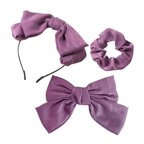 IWOWHERO Haarschleifen-stirnband-set 3-teilig Schleife Haarspange Stirnband Für Frauen Haar-accessoires Mädchen von IWOWHERO