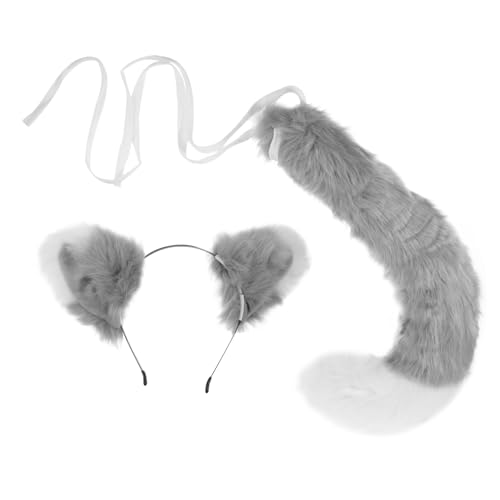 IWOWHERO Pelziges Tierstirnband Mit Prop Für Tierkostüm Pelziges Kostümzubehör Für Halloween-party Und Rollenspiele Tierohren-stirnband Für Cosplay von IWOWHERO