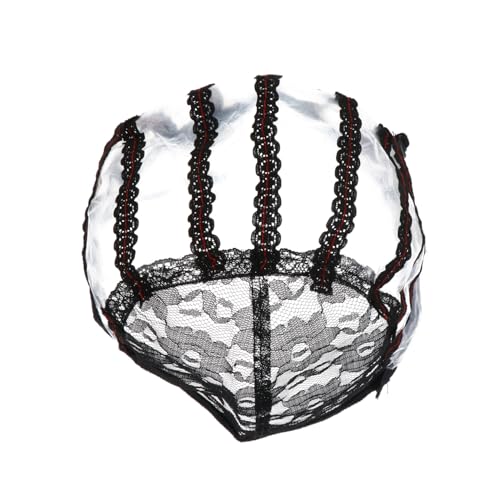 IWOWHERO 1 Stück Eisband-haarnetz-kappe Perücke Net Cap Zubehör Netzkappe Aus Spitze Atmungsaktive Netzkappe Maschenkappe Styling Perücken -nettoobergrenze Stabiles Netz Nylon Black von IWOWHERO