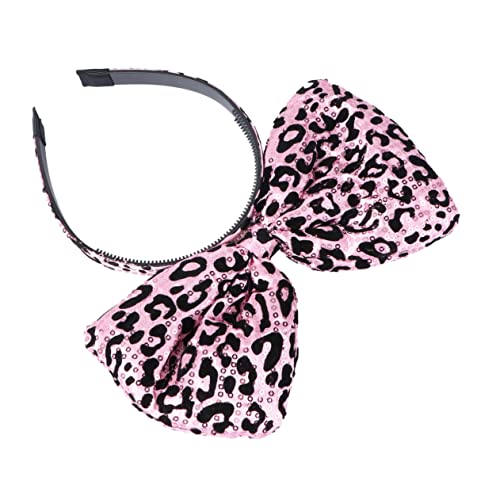 IWOWHERO Leoparden Haarreif mit Schleife für Damen Halloween Stirnband Elastisch und Stilvoll für Partys und Festivals von IWOWHERO