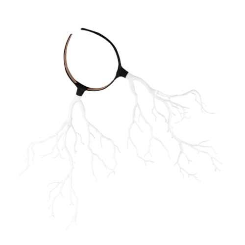 IWOWHERO 1 Stück Hexen Tiara Kostüm Skelett Geweih Krone Hirschohren Cosplay Stirnband Hexenkleidung Elch Geweih Stirnband Halloween Kopfzubehör Teufels Haarband Hörner von IWOWHERO