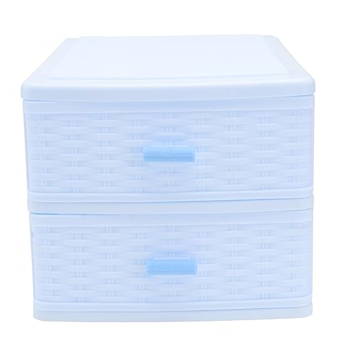 IWOWHERO 1 Stück Karton Schmuckschrank Make-up-aufbewahrungsorganisator Schubladenorganisatoren Und Aufbewahrung Veranstalter Frauen Gothic Schmuck-organizer Halter Parfüm Mini Blue Plastik von IWOWHERO