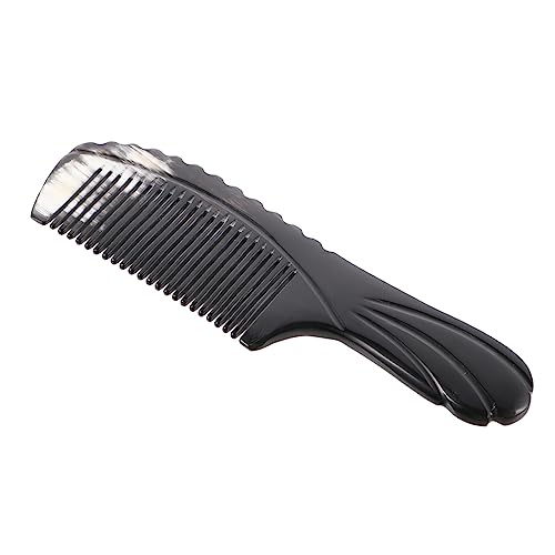 IWOWHERO Büffelhorn-texturkamm Für Männer Entwirrungskamm Mit Feinen Zähnen von IWOWHERO