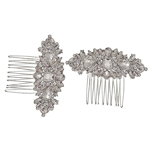IWOWHERO Silberner Haarkamm Mit Kristallen Kopfschmuck Haar-accessoire Kamm Clip Für Hochzeitsfeiern Fotografie von IWOWHERO