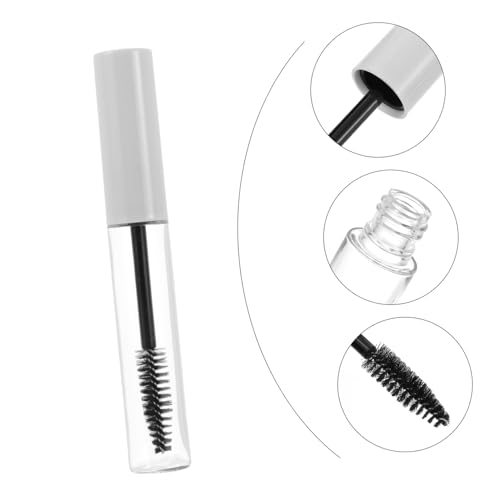 IWOWHERO 10 Stück Leere Mascara Röhrchen Kunststoff Behälter für Wimpernöl Wimpernserum DIY Makeup Transparent und Weiß Langlebig Langlebig von IWOWHERO