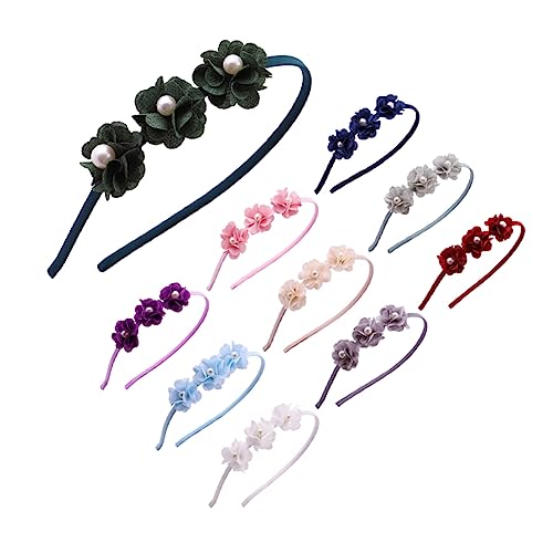 IWOWHERO 10st Pailletten-stirnbänder Für Frauen Perlenstirnbänder Haarschmuck Haaraccessoires Blumenkopfbedeckungen Aus Stoff Perle Haarreifen Die Blumen Stirnband Damen von IWOWHERO