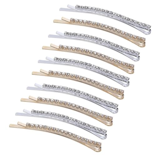 IWOWHERO 10 Stück Teiliges Strassbesetzte Haarklammern Glänzende Kristall haarspangen Stabile Pins für Frauen und Mädchen Eleganter Brautschmuck Geeignet für Hochzeiten Partys Festliche von IWOWHERO