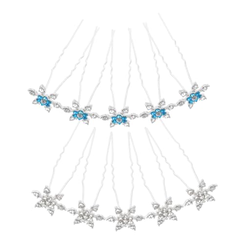 IWOWHERO 10 Stück Teiliges U-förmige Haarnadeln Schneeflocken Design mit Strassbesatz Stilvolle Details Fester Griff für Brautfrisuren Festliche Haarspangen für Frauen und Mädchen IWOWHERO 10 Stück Teiliges U-förmige Haarnadeln Schneeflocken Design mit Strassbesatz Stilvolle Details Fester Griff für Brautfrisuren Festliche Haarspangen für Frauen und Mädchen von IWOWHERO