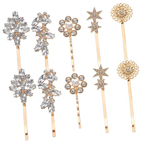 IWOWHERO 10stücke Strass-haarspangen Für Frauen Dekorative Bobby Pins Mit Strasssteinen Haarschmuck Für Damen Und Mädchen Geeignet Für Hochzeit Party Und Täglichen Gebrauch von IWOWHERO