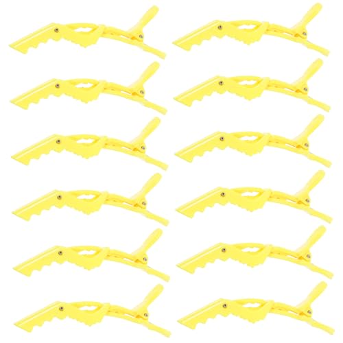 IWOWHERO 12 Stück Alligator Haarspangen Tragbare Friseur Clips Für Haar Styling Selbstgemacht Haarklammern Für Damen Und Herren Einfaches Design Haarlokalisierungsspangen Für Salon Und von IWOWHERO