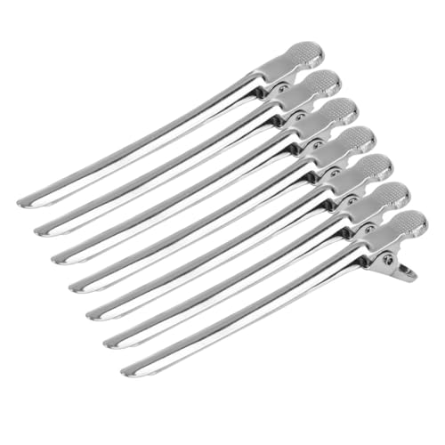 IWOWHERO 12 Stück Teiliges Edelstahl Haarspangen Duckbill Haarklammern mit Spitzen Enden für Damen und Herren Langlebige Friseurbedarf Clips Einfach zu Verwenden für Friseursalons und von IWOWHERO