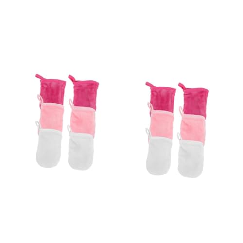 IWOWHERO 12 Stück Waschhandschuhe Gesichtsreinigungshandschuhe Fleece Fäustlinge Handschuhe Zum Reinigen Lazy Remover Handschuhe Gesichtsreinigungstuch Handtuch Make Up Handtücher von IWOWHERO