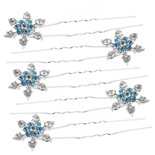 IWOWHERO 12stücke Schneeflocken Haarspange Im Design Modischer Haarschmuck Haarnadeln Für Braut Damen Mädchen Blau von IWOWHERO