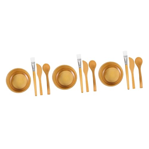 IWOWHERO 12stücke Set Aus Natürlichem Teiliges Mixing Tool Set Mit Schüssel Spatel Pinsel Und Löffel Für Selbstgemachte Gesichtsbehandlungen Für Reisen Und Zuhause von IWOWHERO